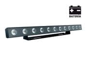 MARK MBAR BAT WI 144 12x LEDs RGBWA + UV (6 en 1) 12W c.u. DMX (6/10 canales). DMX inalámbrico