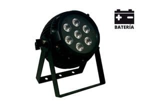 MARK SUPERBAT LED WI 712 6 LEDs RGBWA UV (6 en 1) 12W c.u. Autonomía 3 horas. Hasta 12 canales DMX