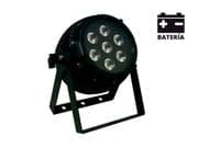 MARK SUPERBAT LED WI 712 6 LEDs RGBWA UV (6 en 1) 12W c.u. Autonomía 3 horas. Hasta 12 canales DMX