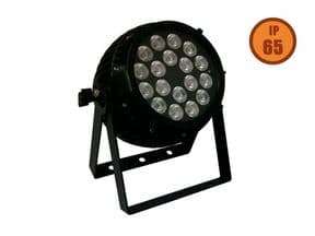 MARK SUPERLED 818 -18 LED(RGBW 4 en 1) 8W c.u. 3,4,5,7 y 10 canales DMX. 25°. DMX, auto, audio. IP65