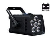 Proyector MARK SUPERBAT LED 72 Batería 6 LEDs RGBWA UV (6 en 1) 12W c.u. 6/10 canales DMX. P.UNIDAD