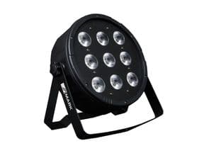 Proyector. MARK SUPERPARLED ECO 72 9 LEDs RGBW (4 en 1) 8W c.u. 8 canales DMX. 25º. DMX, auto, audio