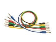 Set 6 cables varios colores. Jack macho mono - Jack macho mono 80cm MARK MK"