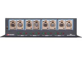 Splitter y buffer MARK MD 4 SPLITTER - DMX. 4 vías. Conect. XLR 3 y 5. 1 HU rack 19''