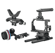 STRATUS CAGE KIT FOR SONY A6500 AND A6400 W/ FOLLOW FOCUS AND LENS SUPPORT