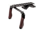 Wooden Camera - Shoulder Rig (Base Brown Leather) - Rig de hombro con base de cuero marron