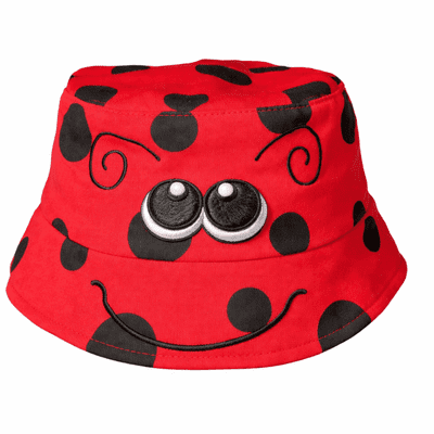 Baby Bush Cotton Ladybird Design Bucket Hat | 3 Sizes 12 Months to 3 Years
