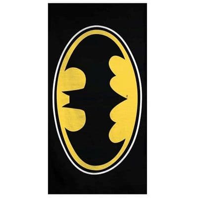 Batman Bat Signal Kids Official  Beach Towel  Cotton Superhero Pool & Holiday