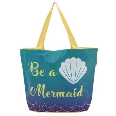 Be A Mermaid Kids Zip-Up Summer Beach Tote Bag