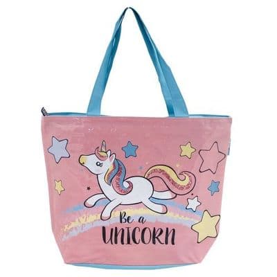 Be A Unicorn Kids Zip-Up Summer Beach Tote Bag