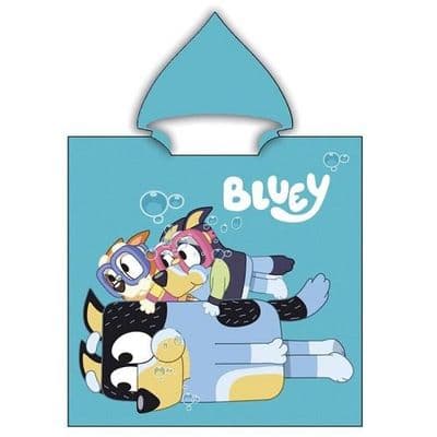 Bluey Official KIds Hooded Beach Poncho Towel  Polyester 2-6 years