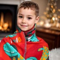 Dinosaur Kids Toddler Blanket Throw Soft & Cosy