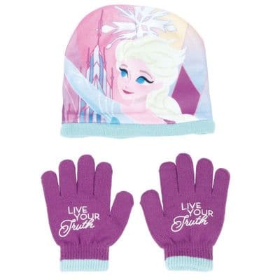 Disney Frozen Kids Girls Winter Hat and Gloves set 2-6 yrs