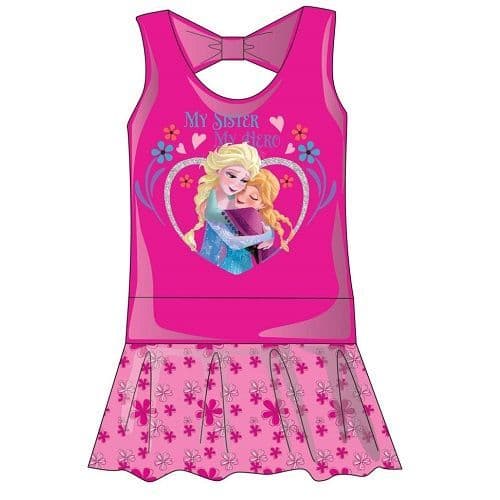 Disney Frozen My Sister My Hero Girls Cotton Summer Dress 3-8 Years