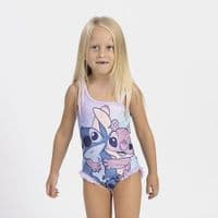 Disney Lilo & Stitch Girls One-Piece Swimming Costume Kids Swimwear 4-12 Years