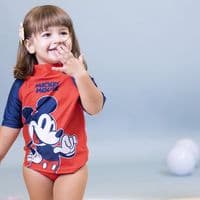 Disney Mickey Mouse Kids  UV Rash Vest Toddler Swim Top  18m-4yrs