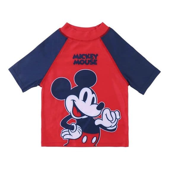 Disney Mickey Mouse Kids  UV Rash Vest Toddler Swim Top  18m-4yrs