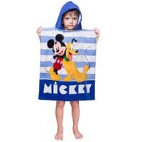 Disney Mickey Mouse & Pluto Official Kids Hooded Beach Poncho Towel  Cotton 2-6 yrs