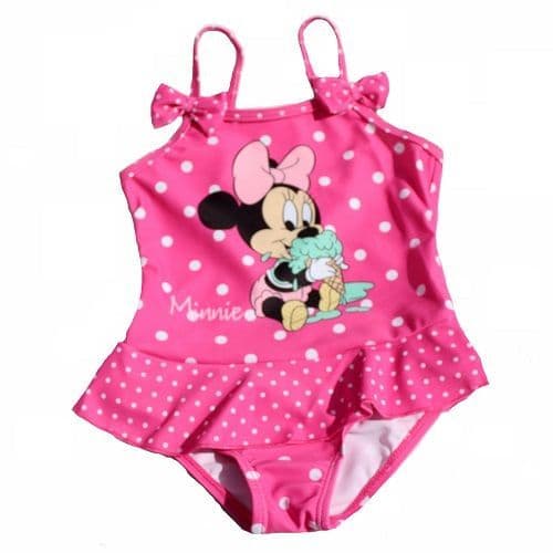 Disney Minnie Mouse Baby  Swimming Costume Dark Pink | 23 Months Swimwear