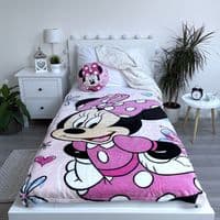 Disney Minnie Mouse Kids Fleece Microflannel Blanket Throw Soft & Cosy