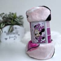 Disney Minnie Mouse Kids Fleece Microflannel Blanket Throw Soft & Cosy