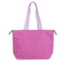 Disney Minnie Mouse Pink Beach Tote Bag with Zipped Main Compartment | Kids Bag 47 x 33 cm