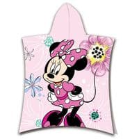 Disney Minnie Mouse Pink Official Hooded Beach Poncho Towel Cotton 2-6 yrs