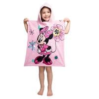 Disney Minnie Mouse Pink Official Hooded Beach Poncho Towel Cotton 2-6 yrs