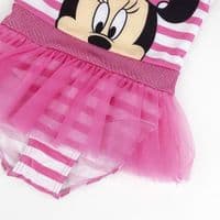 Disney Minnie Mouse Pink Stripe One-Piece Girls Swimsuit | 1-6 yrs