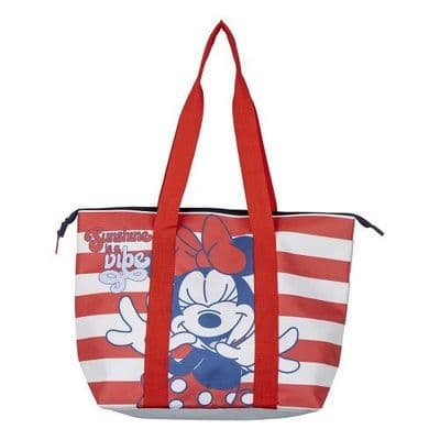 Disney Minnie Mouse Sunshine Is A Vibe Kids Zip-Up Summer Beach Tote Bag
