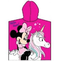 Disney Minnie Mouse Toddler Hooded Towel Unicorn Kids Poncho Towel Cotton 1-3 years