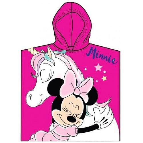 Disney Minnie Mouse Toddler Hooded Towel Unicorn Kids Poncho Towel Cotton 1-3 years