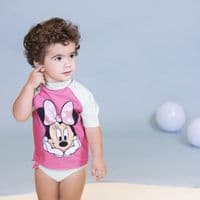 Disney Minnie Mouse Two-Piece Girls Pink Swimsuit 18m to 4 yrs Toddler Swimwear