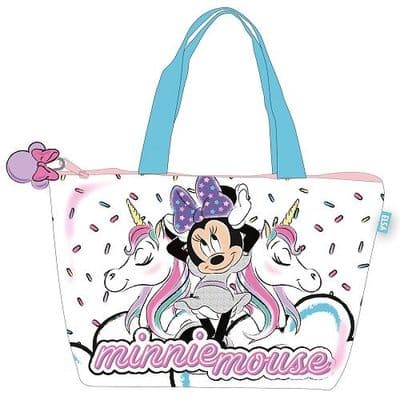 Disney Minnie Mouse Unicorn Kids Zip-Up Summer Beach Tote Bag