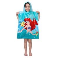 Disney Princess Ariel Kids Hooded Beach Poncho Towel  Cotton 2-6 yrs