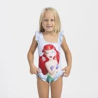 Disney Princess Ariel Mermaid Swimming Costume for Girls One-Piece Toddler Swimwear 2-7 Years