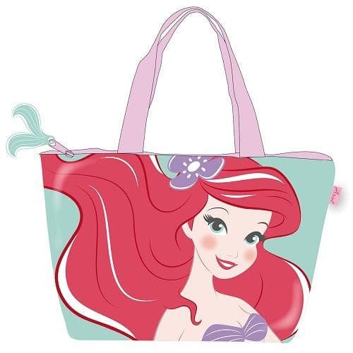 Disney Princess Ariel The Little Mermaid Beach Tote Bag with Zipped Main Compartment | 48 x 32 cm