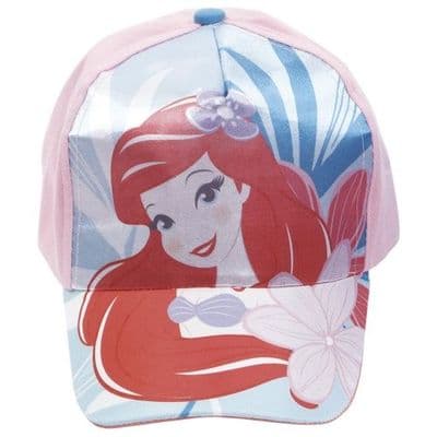 Disney Princess Ariel The Little Mermaid Pink Baseball Cap Adjustable Hat | Toddler 18-36 Months