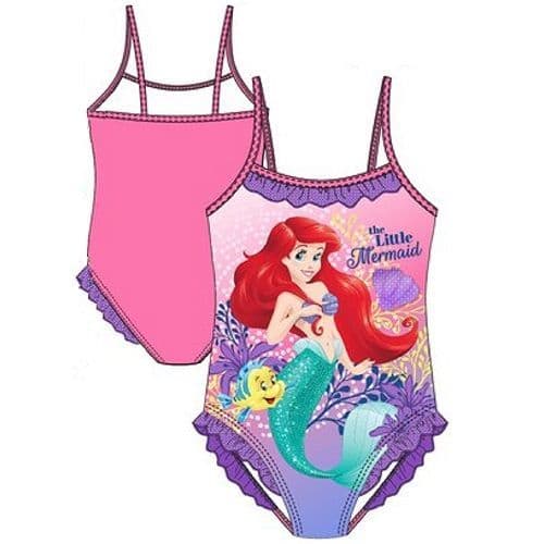 Disney Princess Ariel The Little Mermaid Pink Swimsuit | Girls Swimwear 3-6 Years