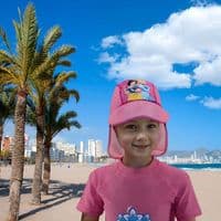 Disney Princess Girls UPF 50+ Sun Protection Legionnaire Hat Pink 1-2yrs