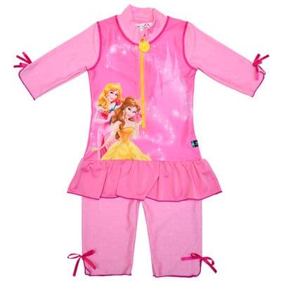 Disney Princess Pink UV Girls Sunsuit UPF 50+ | Toddler Swimwear 18–24m to 3–4 yrs