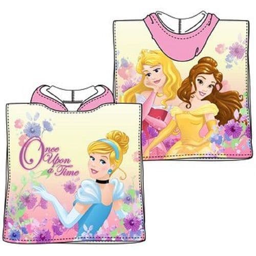 Disney Princess Toddler Hooded Towel Once Upon a Time Kids Poncho towel 1-3 yrs