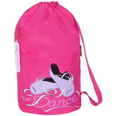 Kaboodle Girls Dance Bag  Pink Ballet Drawstring Kit Bag for Dance Class & Sports