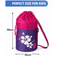Kaboodle Kids Swim Bag Drawstring Swimming Bag for School & Pool  Pink Flower