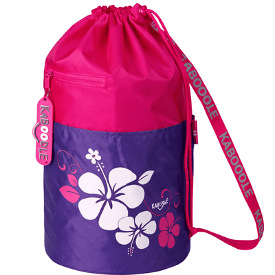 Kaboodle Kids Swim Bag Drawstring Swimming Bag for School & Pool  Pink Flower