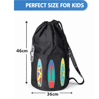 Kaboodle Kids Swim Bag Drawstring Swimming Bag for School & Pool Surfboards