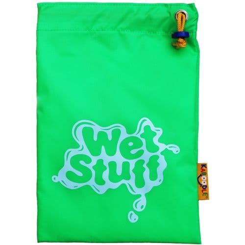 Kaboodle Kids Waterproof Wet Stuff Bag Lime Green Pouch