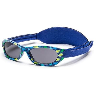 Kiddus Baby Sunglasses UV400 Dino Blue Category 3 Sun Protection 0-2 Years