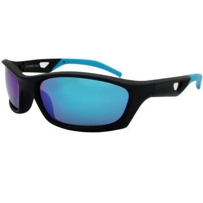 Kiddus Sporty Kids Sunglasses UV400 Black & Blue Sun Protection 6-12 Years