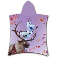 Kids Disney Princess Frozen Hooded Poncho Towel -100% Cotton